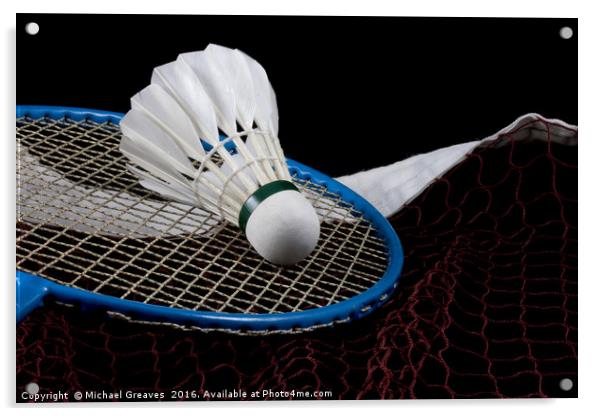 Badminton Acrylic by Michael Greaves