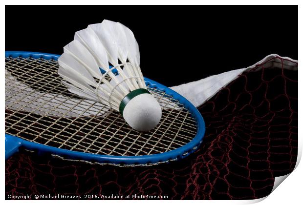 Badminton Print by Michael Greaves