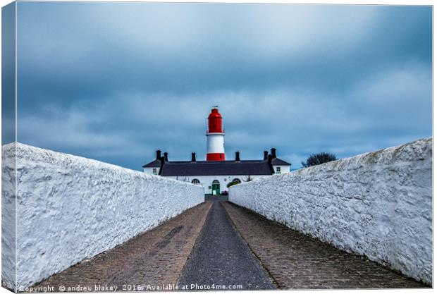 Souter Lighthouse Canvas Print by andrew blakey
