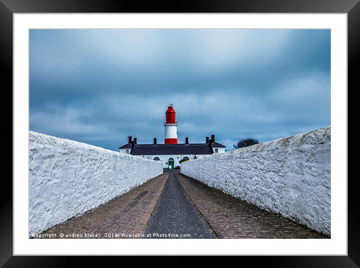 Souter Lighthouse Framed Mounted Print by andrew blakey