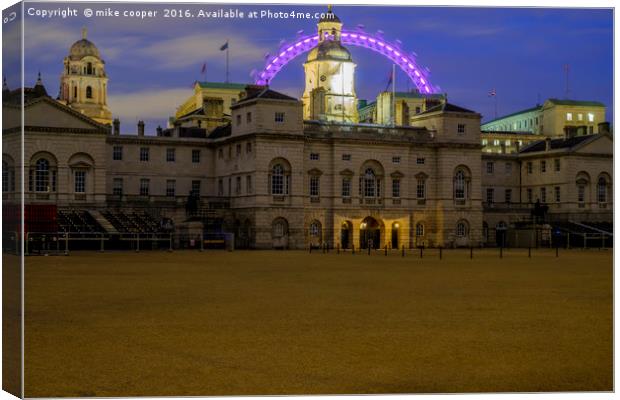 overlooking Horse guards  Canvas Print by mike cooper