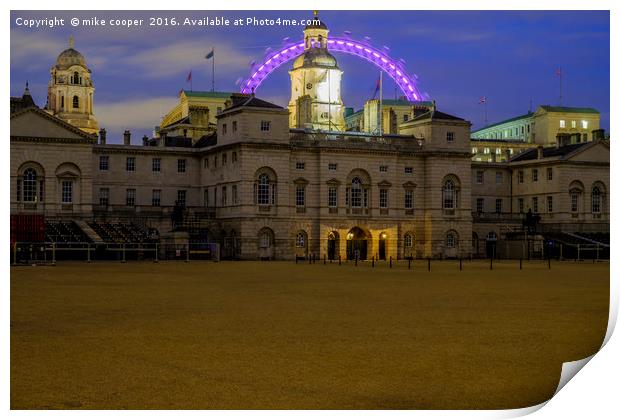 overlooking Horse guards  Print by mike cooper
