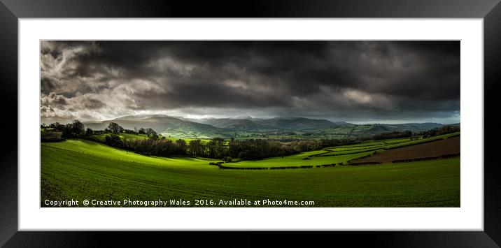 Pen y Fan and Brecon Beacons Panorama Framed Mounted Print by Creative Photography Wales