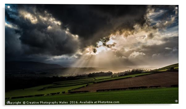 Llyswen Spring Light Acrylic by Creative Photography Wales