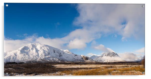Rannoch Moor Panorama.  Acrylic by Tommy Dickson