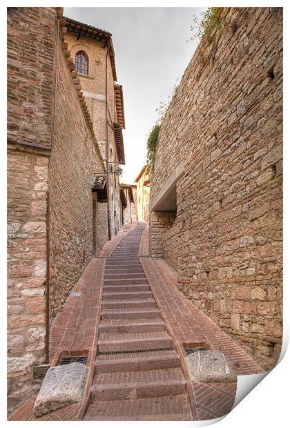 Italian steps Print by Ian Middleton