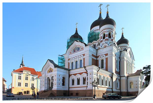 Alexander Nevsky Cathedral, Tallin, Estonia Print by Carole-Anne Fooks