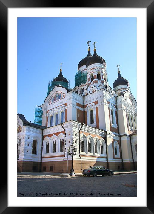 Alexander Nevsky Cathedral, Tallinn, Estonia Framed Mounted Print by Carole-Anne Fooks