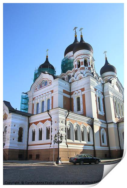 Alexander Nevsky Cathedral, Tallinn, Estonia Print by Carole-Anne Fooks