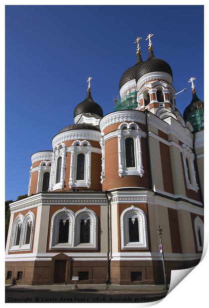 Alexander Nevsky Cathedral, Tallinn, Estonia Print by Carole-Anne Fooks
