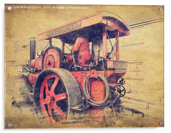 Nostalgic Steam Transport The Dingle Acrylic by Beryl Curran