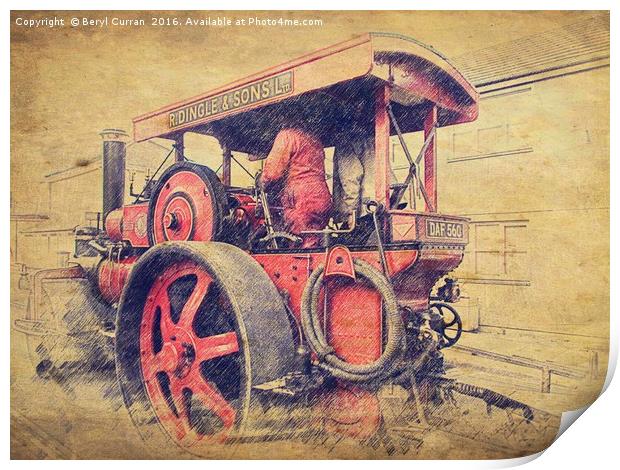 Nostalgic Steam Transport The Dingle Print by Beryl Curran