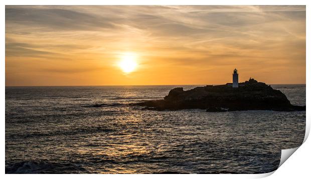 godrevy sunset Print by keith sutton