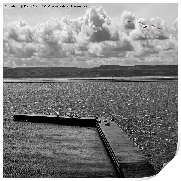 West Kirby Marine Lake on a windy day Print by Frank Irwin