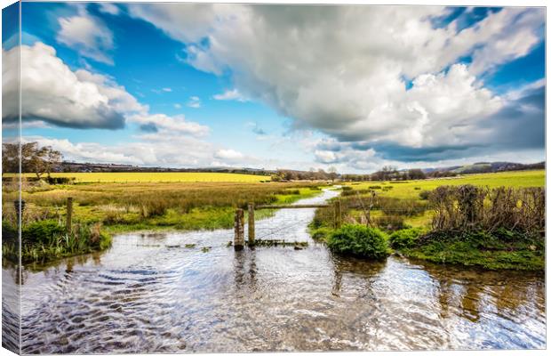 Lukely Brook Carisbrooke Isle Of Wight Canvas Print by Wight Landscapes