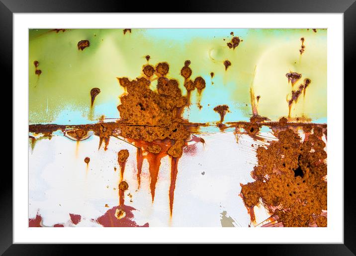 Rusting Panels Framed Mounted Print by David Hare
