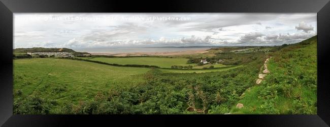 Panoramic Gower Framed Print by Brian The Destroyer