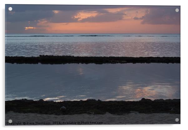 Mauritius Sunset Acrylic by Piers Thompson