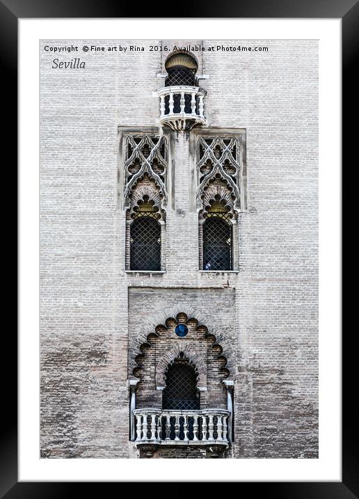 Sevilla Framed Mounted Print by Fine art by Rina