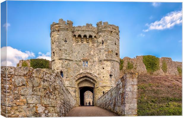 Gatehouse Carisbrooke Castle Isle Of Wight Canvas Print by Wight Landscapes