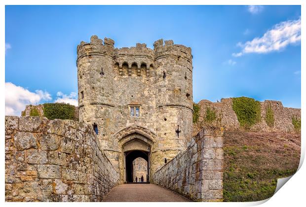 Gatehouse Carisbrooke Castle Isle Of Wight Print by Wight Landscapes