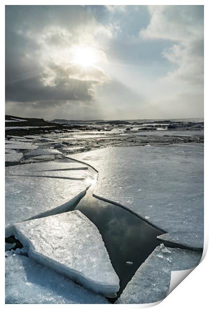 Icelandic Views Jökulsarlon glacier lagoon Print by Gail Johnson