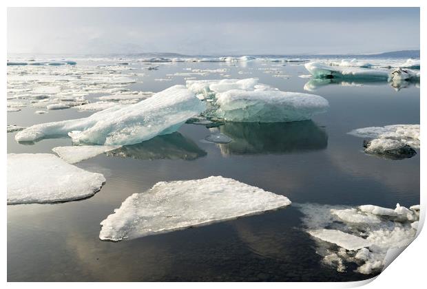 Icelandic Views Jökulsarlon glacier lagoon Print by Gail Johnson