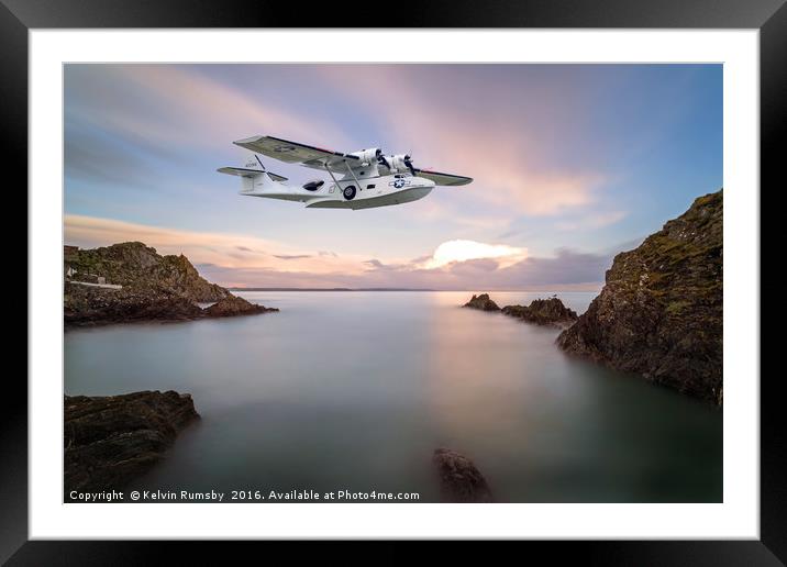 catalina flying boat Framed Mounted Print by Kelvin Rumsby
