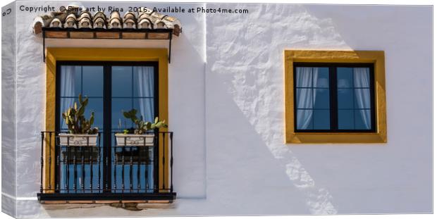 Andalusian Windows Canvas Print by Fine art by Rina