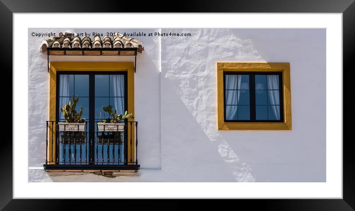 Andalusian Windows Framed Mounted Print by Fine art by Rina