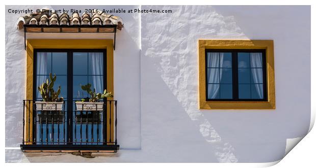 Andalusian Windows Print by Fine art by Rina