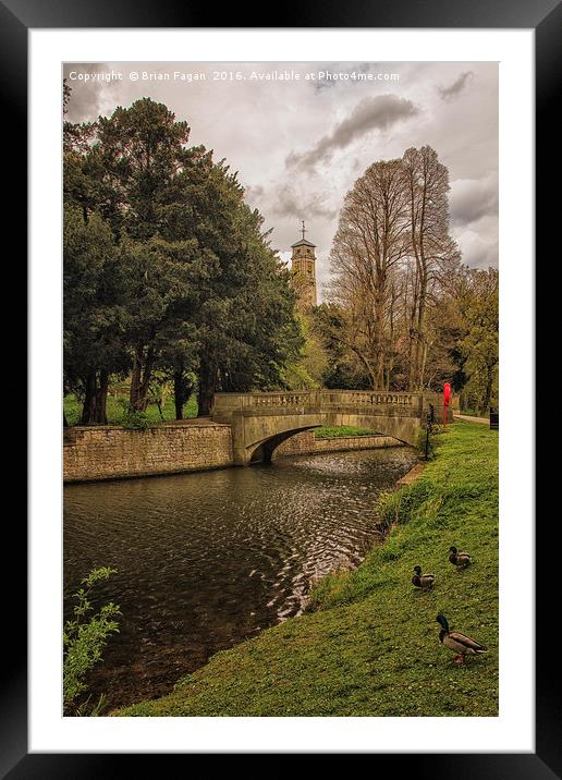 Highfields boating lake Framed Mounted Print by Brian Fagan