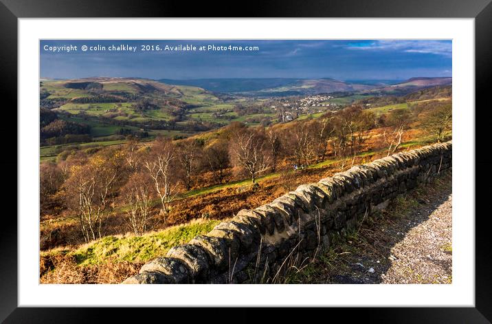 English Landscape - Peak District Framed Mounted Print by colin chalkley