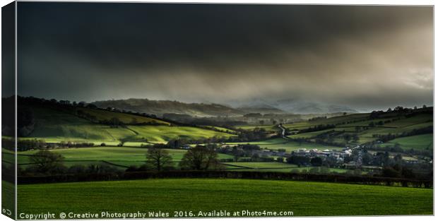 Llyswen Spring Light Canvas Print by Creative Photography Wales