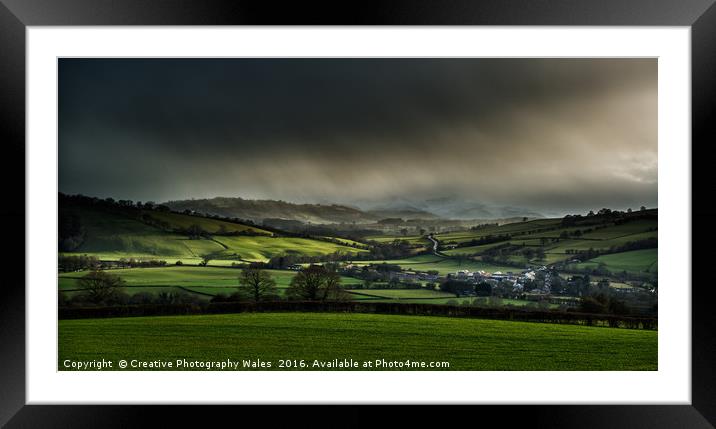 Llyswen Spring Light Framed Mounted Print by Creative Photography Wales
