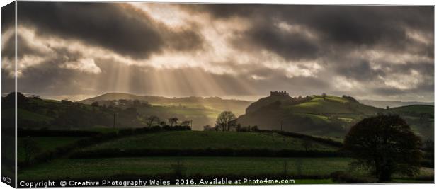 Carreg Cennon Castle Canvas Print by Creative Photography Wales