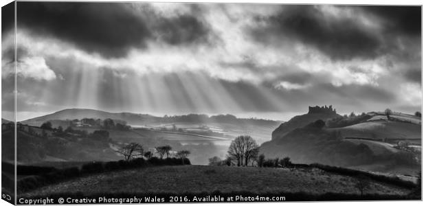 Carreg Cennon Castle Canvas Print by Creative Photography Wales