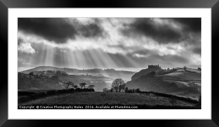 Carreg Cennon Castle Framed Mounted Print by Creative Photography Wales