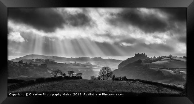 Carreg Cennon Castle Framed Print by Creative Photography Wales
