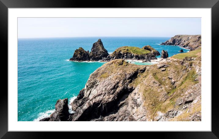 kynance cove Framed Mounted Print by keith sutton