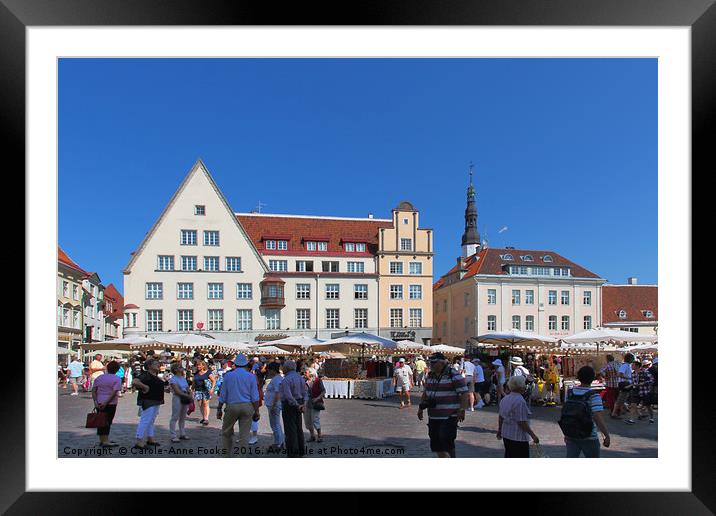 Tallinn Town Square Estonia Framed Mounted Print by Carole-Anne Fooks