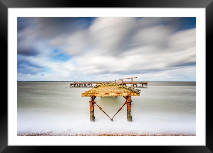 Fort Victoria Pier LE Framed Mounted Print by Wight Landscapes