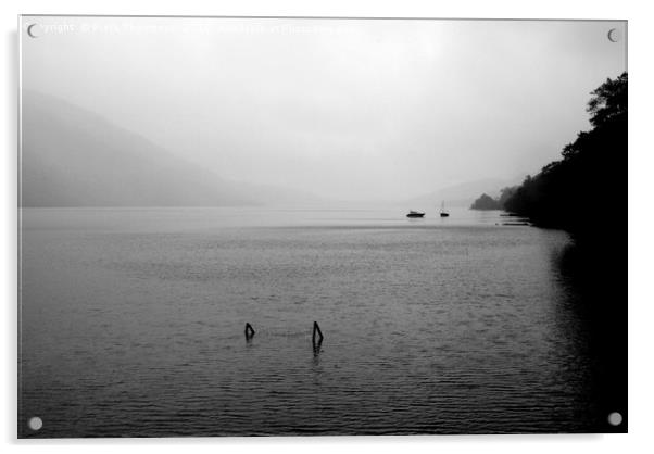 Peaceful Loch Lomond scene Acrylic by Piers Thompson