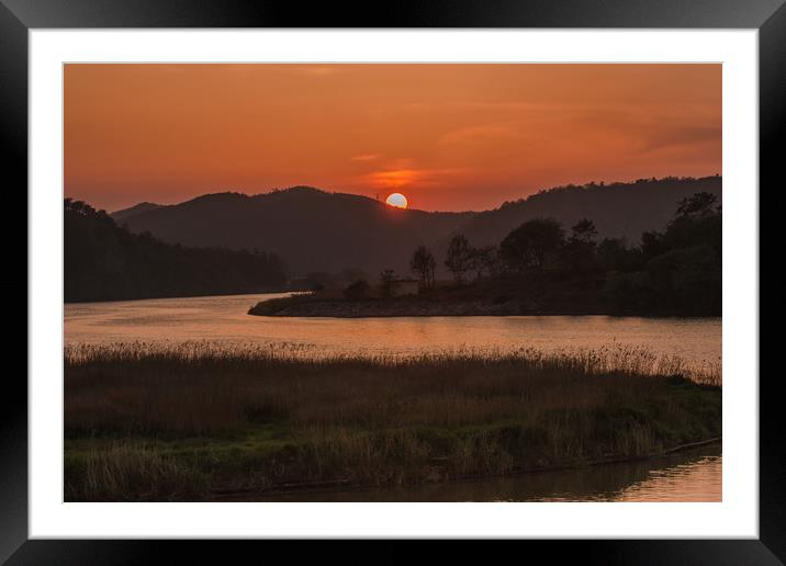 Sunset at Hill Framed Mounted Print by Ambir Tolang
