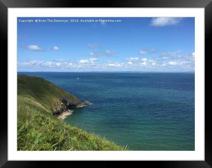 Gower Coastline  Framed Mounted Print by Brian The Destroyer