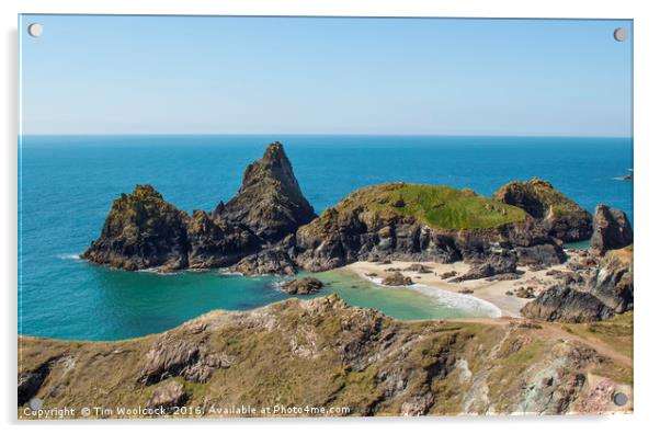 Beautiful sunny day at Kynance Cove in Cornwall Acrylic by Tim Woolcock