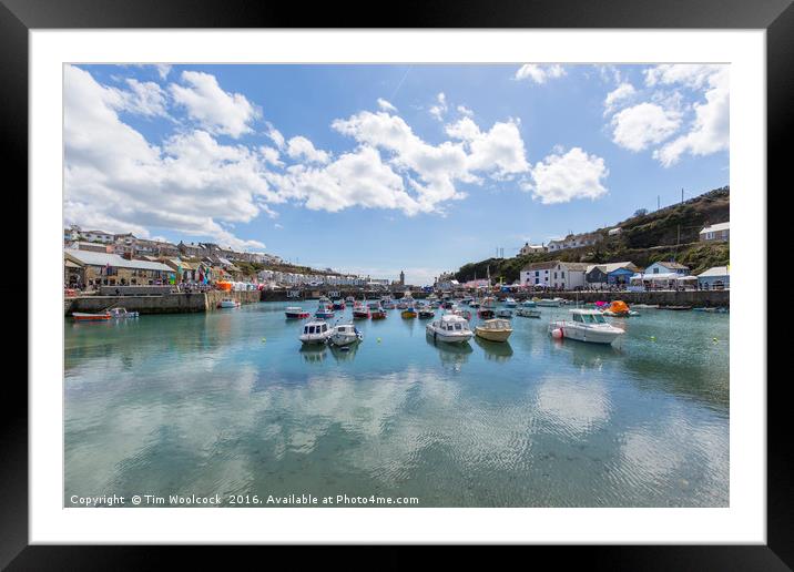 Porthleven Habour, Cornwall, England Framed Mounted Print by Tim Woolcock
