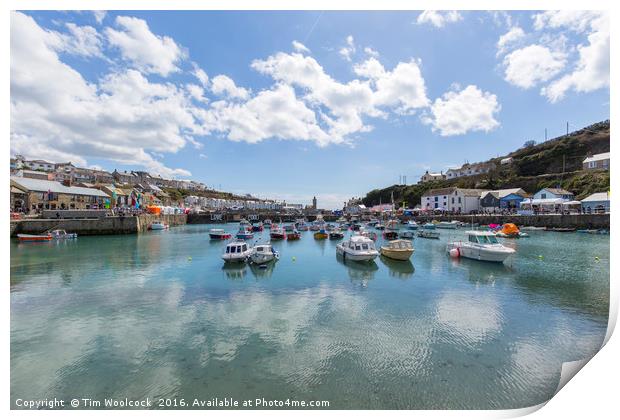 Porthleven Habour, Cornwall, England Print by Tim Woolcock