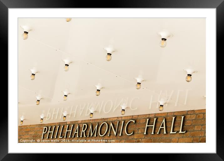Philharmonic Hall reflection Framed Mounted Print by Jason Wells
