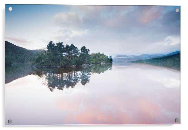 Pink Loch Acrylic by Stuart Jack